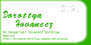 dorottya hovanecz business card